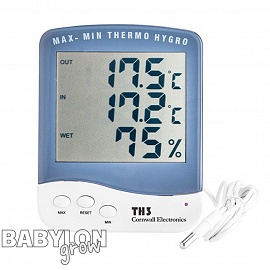 Cornwall Electronics digital temperature and humidity meter TH3