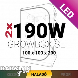 LED növénysátor szett haladóknak 100x100x200 / 2x190W