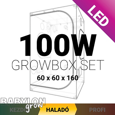 Haladó LED Grow Box szett 100W / 60x60x160