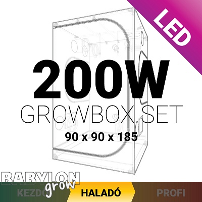 Haladó LED Grow Box szett 200W / 80x80x178 cm