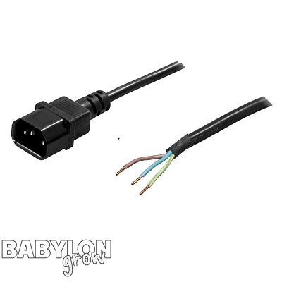 Elektromos kábel lengődugó (IEC C14) 1,5 mm 2